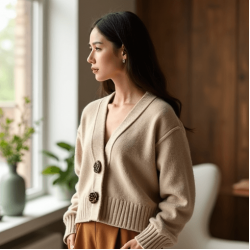 Women's Soft Cropped Cardigan