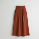 Women's Simple High Waist Midi Skirt