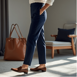 Women's Casual High Waist Ankle Pants