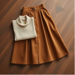 Women's Classic High Waist A-Line Skirt