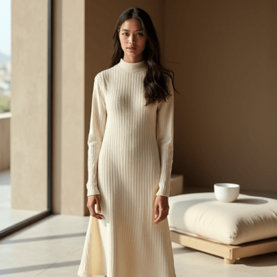 Women's Simple Long Sleeve Dress