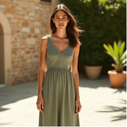 Women's Soft V-Neck Tank Dress
