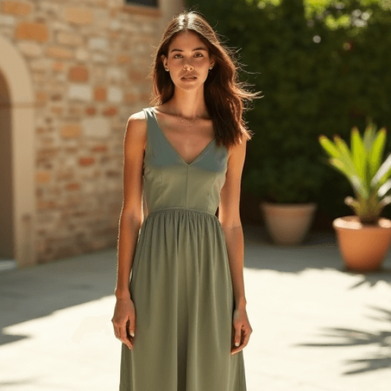 Women's Soft V-Neck Tank Dress