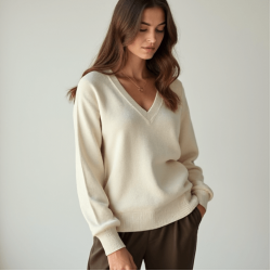 Women's Simple V-Neck Long Sleeve