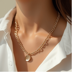 Women's Light Gold Chain Necklace