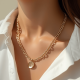 Women's Light Gold Chain Necklace