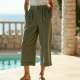 Women's Relaxed High Waist Cropped Pants