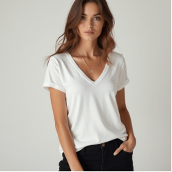 Women's Casual V-Neck Tee