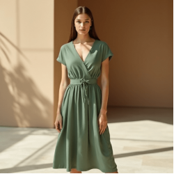Women's Simple V-Neck Dress