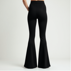Women's Simple High Waist Flare Trousers