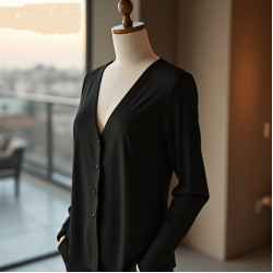 Women's Minimal V-Neck Top