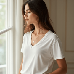 Women's Soft V-Neck Cotton Top