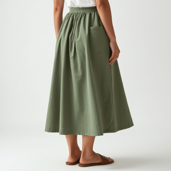 Women's Casual High Waist Flared Skirt