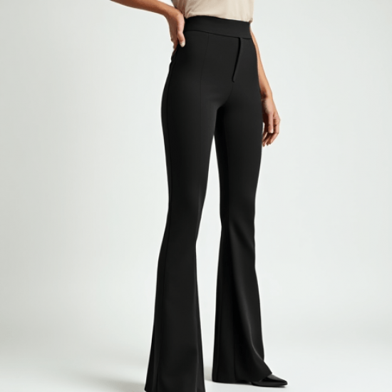 Women's Micro Flare High Waist Trousers