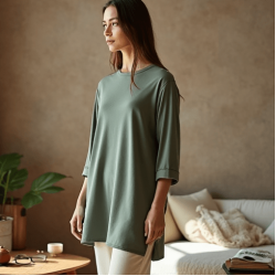 Women's Soft Crew Neck Long Top