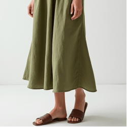 Women's Relaxed V-Neck Midi Dress