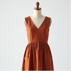 Women's Comfort V-Neck Sleeveless Dress