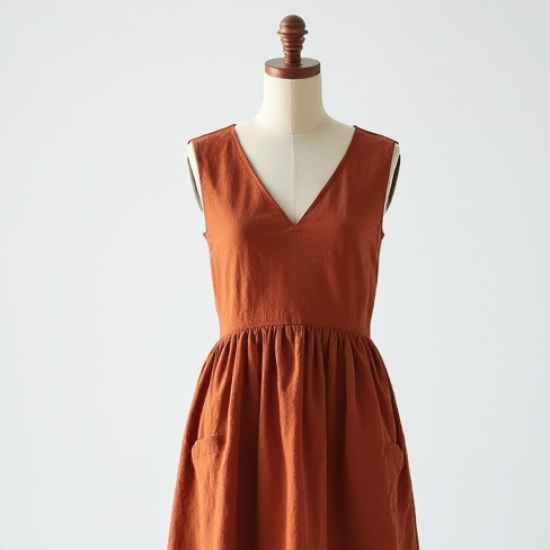 Women's Comfort V-Neck Sleeveless Dress