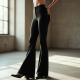 Women's Simple High Waist Flare Trousers