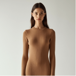 Women's Classic Crew Neck Midi Dress