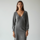 Women's Casual V-Neck Long Sleeve Dress