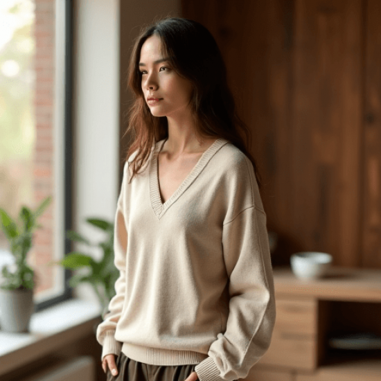 Women's Casual V-Neck Long Sleeve