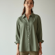 Women's Comfort Crew Neck Button-Down