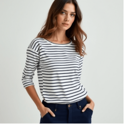 Women's Basic Boat Neck Top