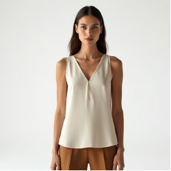 Women's Simple Collarless Top