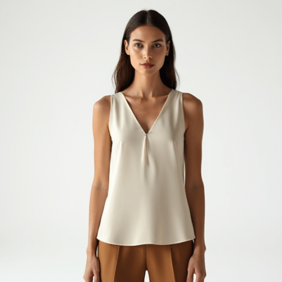 Women's Simple Collarless Top