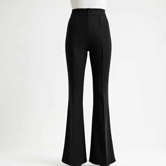 Women's Classic High Waist Micro Flare Pants