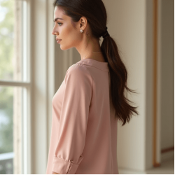 Women's Light Boat Neck Blouse