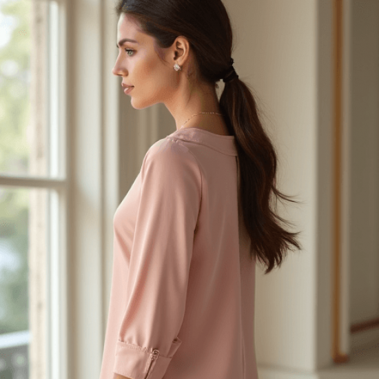 Women's Light Boat Neck Blouse