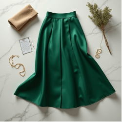 Women's Soft High Waist Flared Skirt