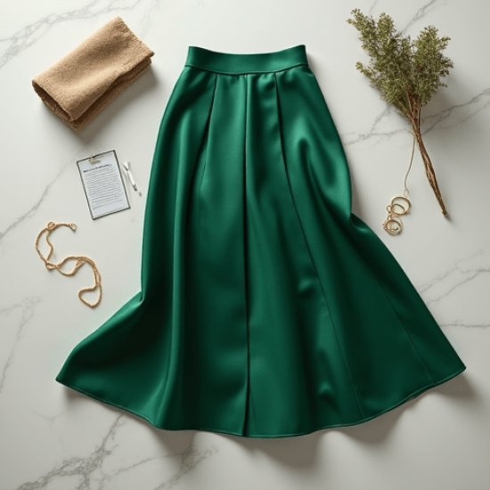 Women's Soft High Waist Flared Skirt