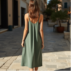 Women's Light Crew Neck Tank Dress