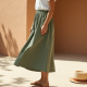 Women's Casual High Waist Flared Skirt
