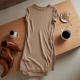 Women's Relaxed Long Sleeve Midi Dress