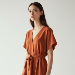 Women's Simple V-Neck Dress