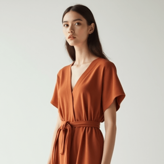 Women's Simple V-Neck Dress