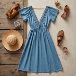 Women's Casual V-Neck Dress
