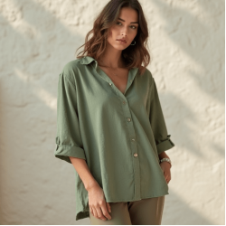 Women's Relaxed Short Sleeve Blouse