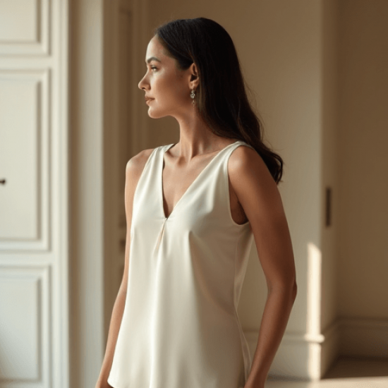 Women's Simple Collarless Top