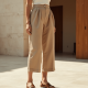 Women's Relaxed High Waist Cropped Pants