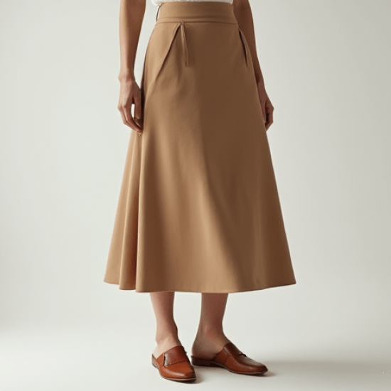 Women's Everyday High Waist Midi Skirt