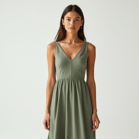 Women's Soft V-Neck Tank Dress