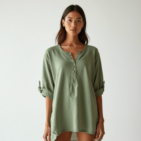 Women's Comfort Collarless Shirt