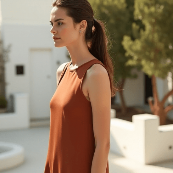 Women's Basic Round Neck Tank Dress