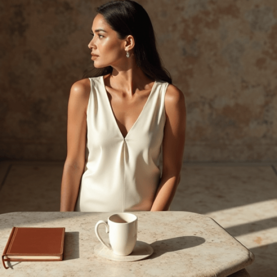 Women's Simple Collarless Top