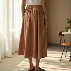 Women's Relaxed High Waist A-Line Skirt